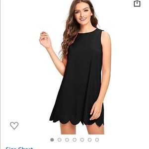 Light Pink Coral Scalloped Tank Dress